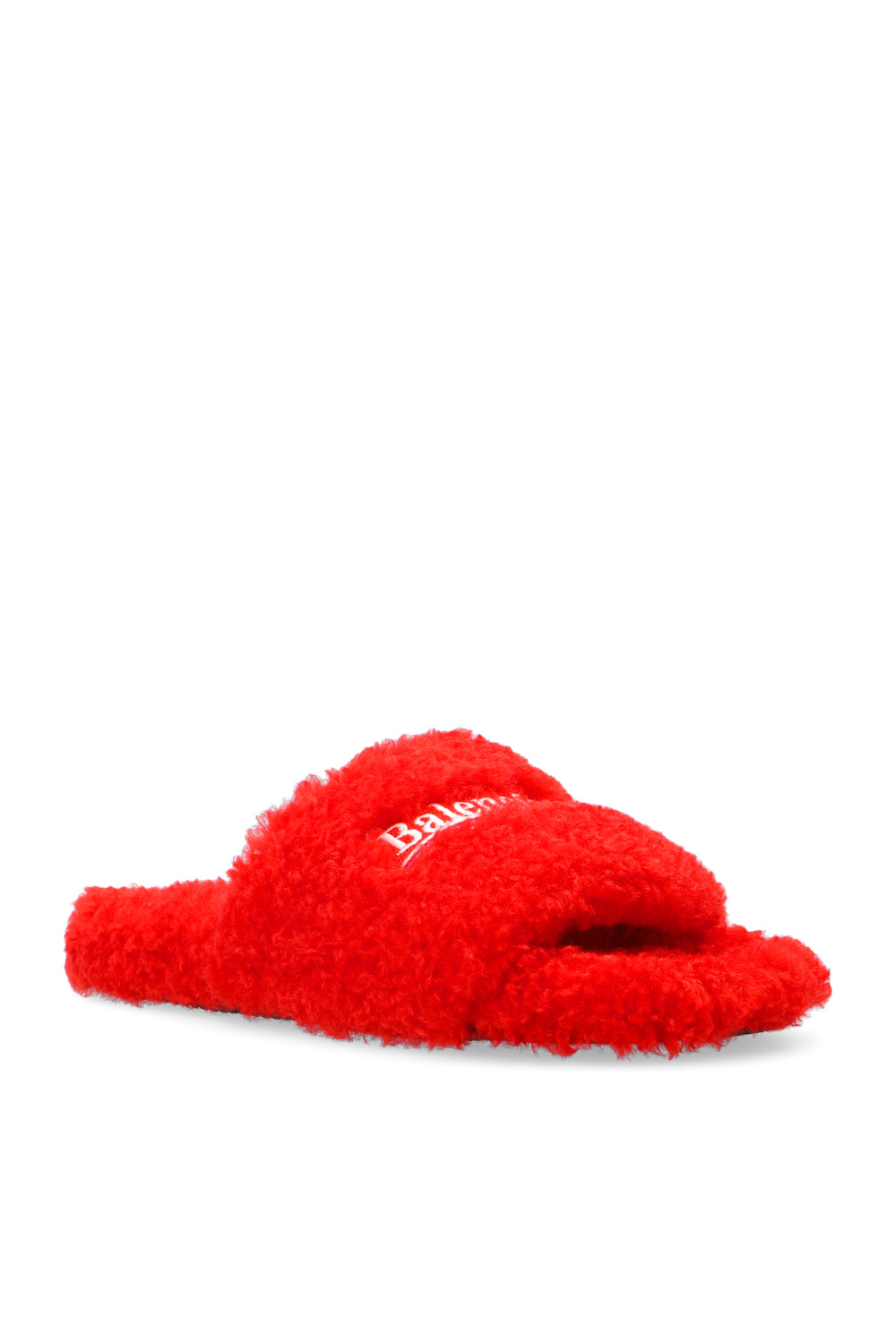 Red on sale furry slides